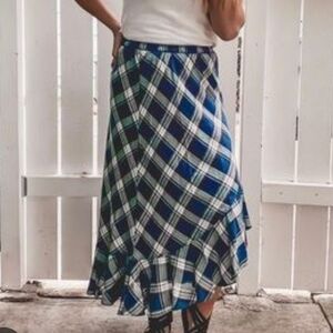 Blue Plaid Women's Skirt